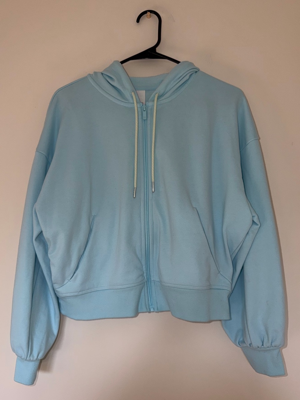 all in motion Women’s Light Blue Zip-Up Athletic Jacket w/ Corded Drawstrings